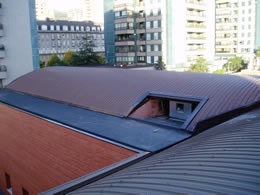 Detalle de la cubierta y su montaje